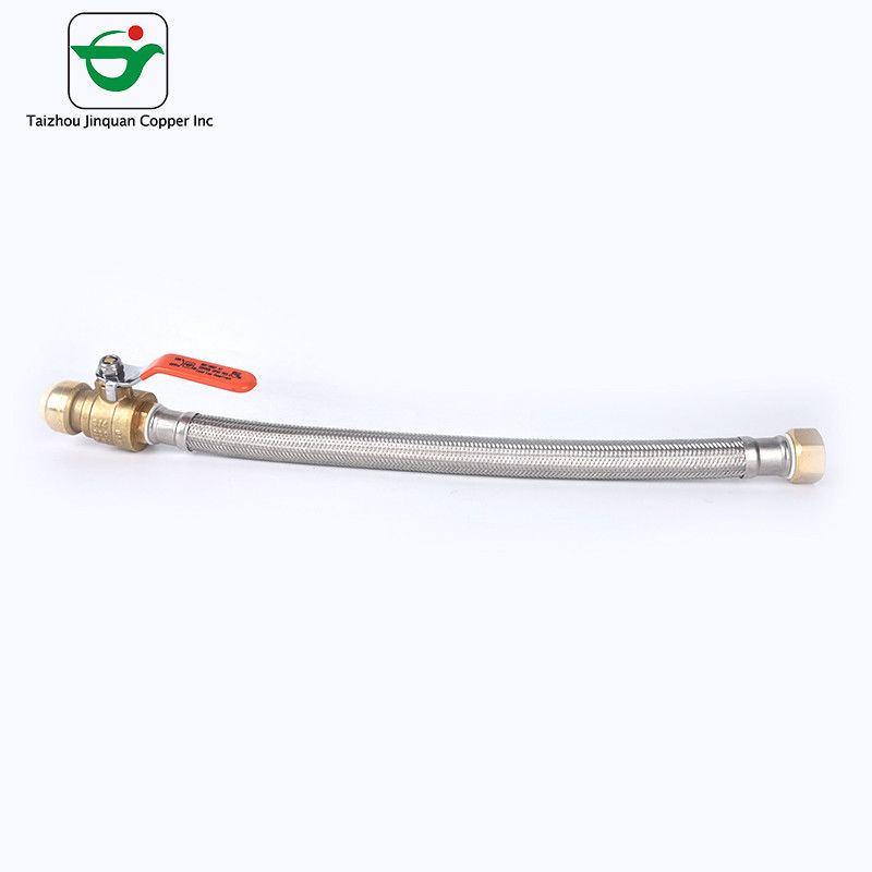 18 tuyau flexible de pouce solides solubles avec le robinet à tournant sphérique